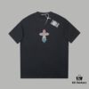 Ch*ome Hearte CH 25SS Early Spring New Arrival Silicone Print Rhinestone Short Sleeve T-Shirt
