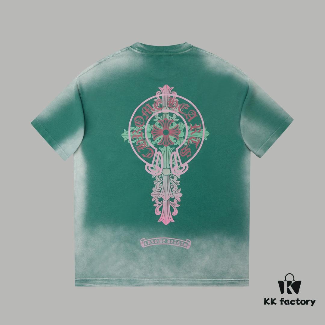 6931a37cccd8ab3d7af97b90 Chrome Hearts CH 25SS Spring/Summer New Arrival Cross Print Short Sleeve T-Shirt