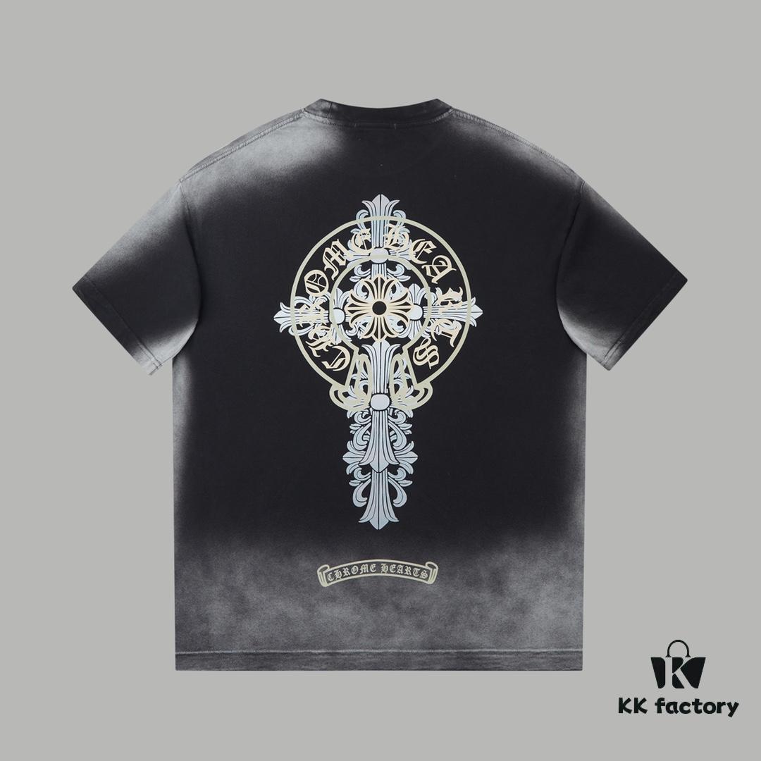 6931a37dccd8ab3d7af97b99 Chrome Hearts CH 25SS Spring Collection New Arrival Cross Print Short Sleeve T-Shirt