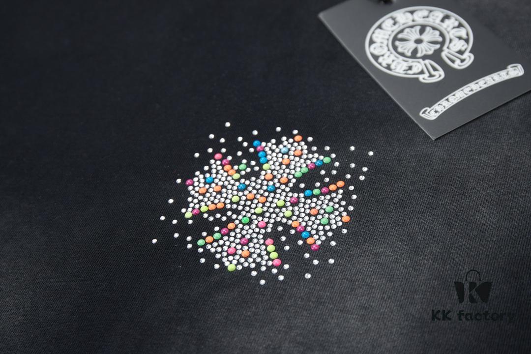 6931a37eccd8ab3d7af97bad Chrome Hearts CH 25SS Spring New Arrival Rhinestone Embellished Short Sleeve T-Shirt