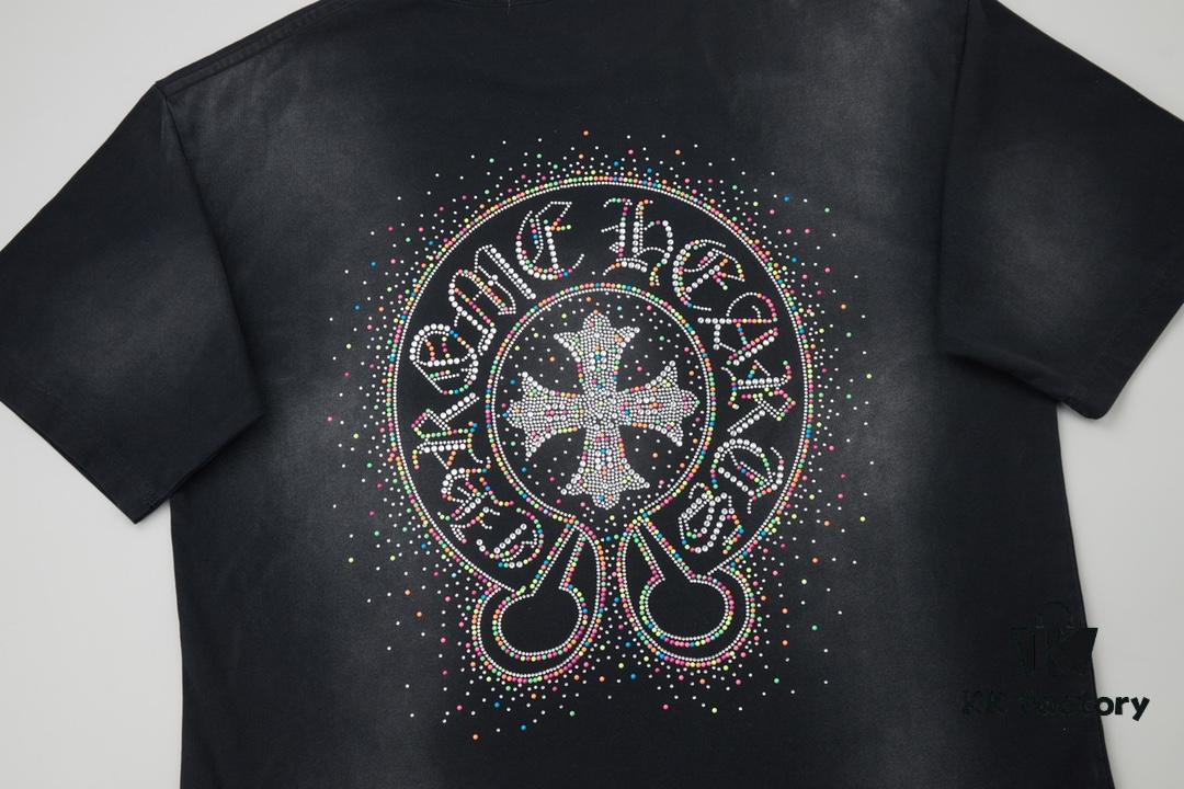 6931a37eccd8ab3d7af97bb0 Chrome Hearts CH 25SS Spring New Arrival Rhinestone Embellished Short Sleeve T-Shirt
