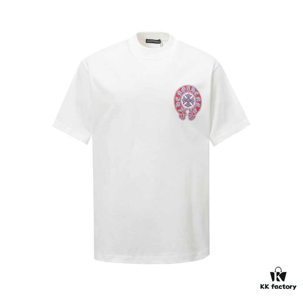 6931a381ccd8ab3d7af97be4 Chrome Hearts CH Horse Hoof Painted Foaming Short Sleeve T-Shirt