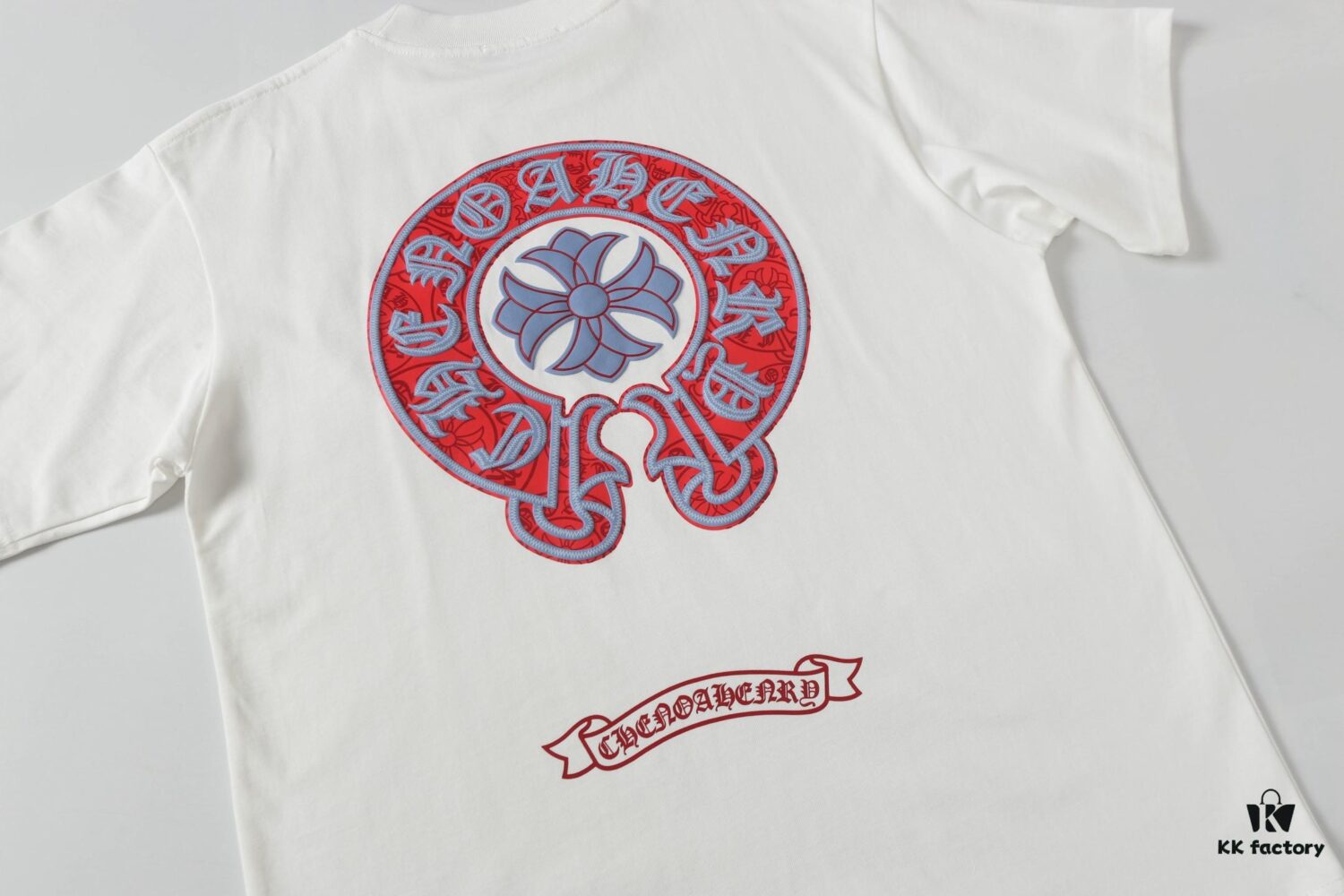 Chrome Hearts CH Horse Hoof Painted Foaming Short Sleeve T-Shirt