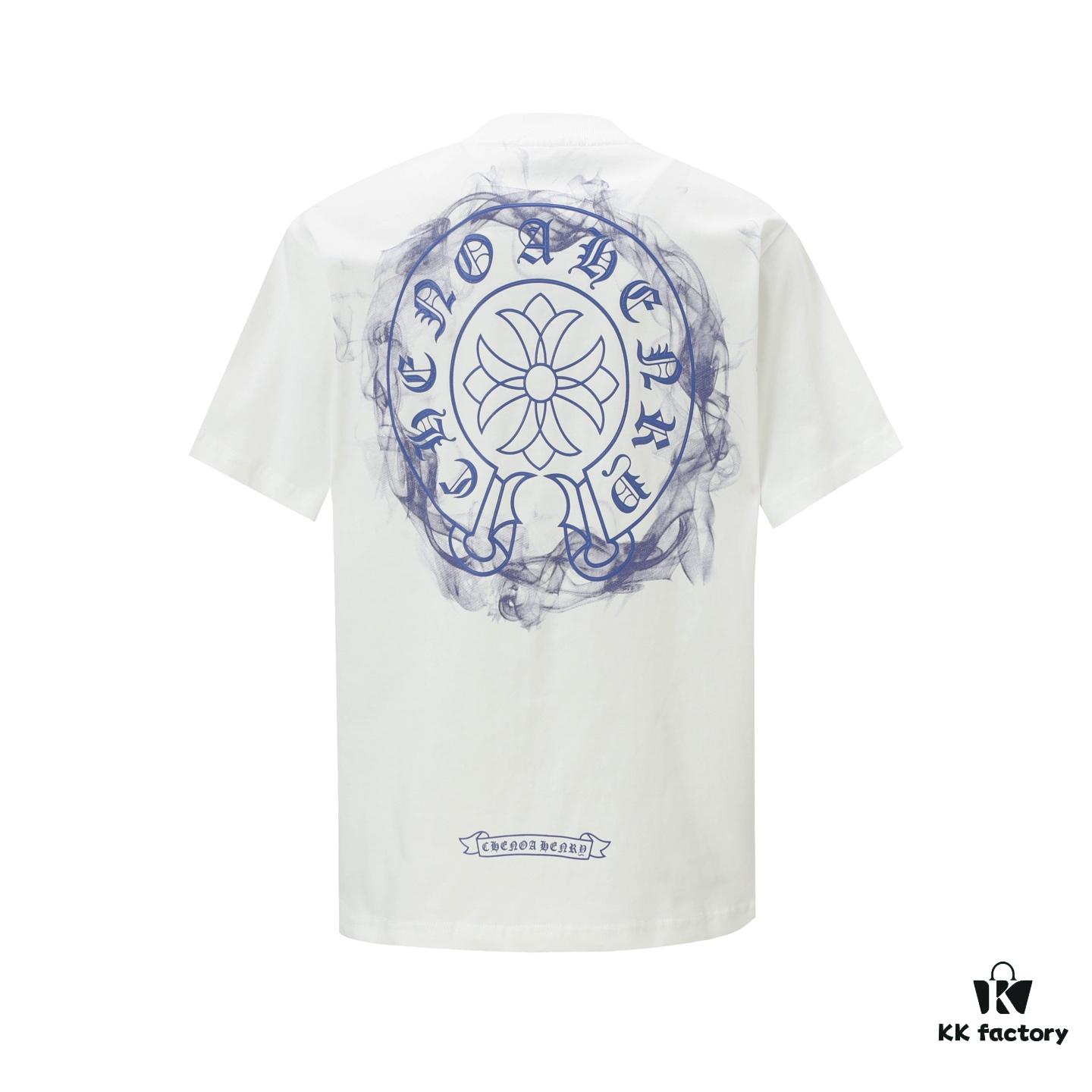 6931a385ccd8ab3d7af97c2f CH/Chrome Hearts 25SS Front and Back Logo Print Crew Neck Short Sleeve T-Shirt