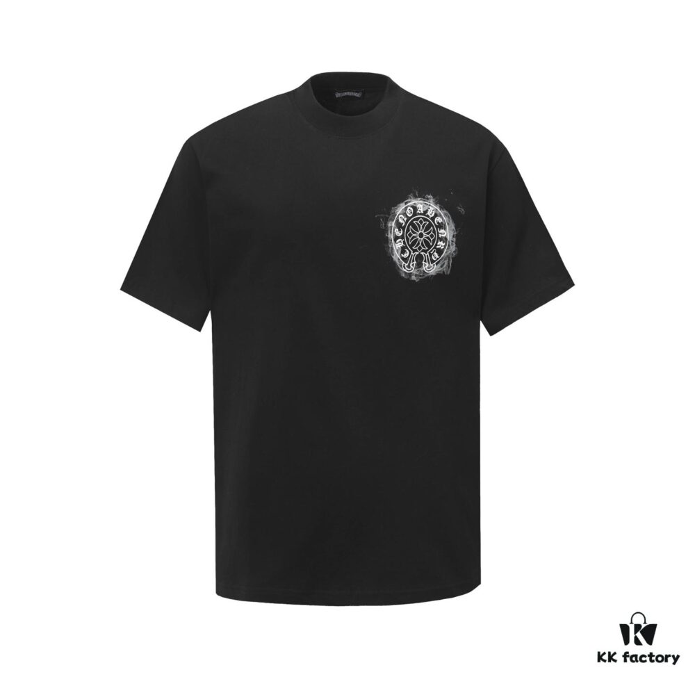 6931a386ccd8ab3d7af97c41 CH/Chrome Hearts 25SS Front and Back Logo Print Crew Neck Short Sleeve T-Shirt