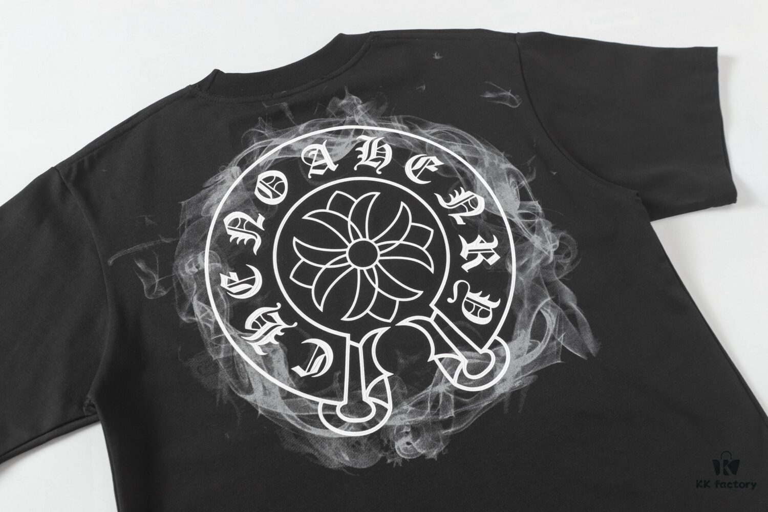 6931a386ccd8ab3d7af97c45 CH/Chrome Hearts 25SS Front and Back Logo Print Crew Neck Short Sleeve T-Shirt