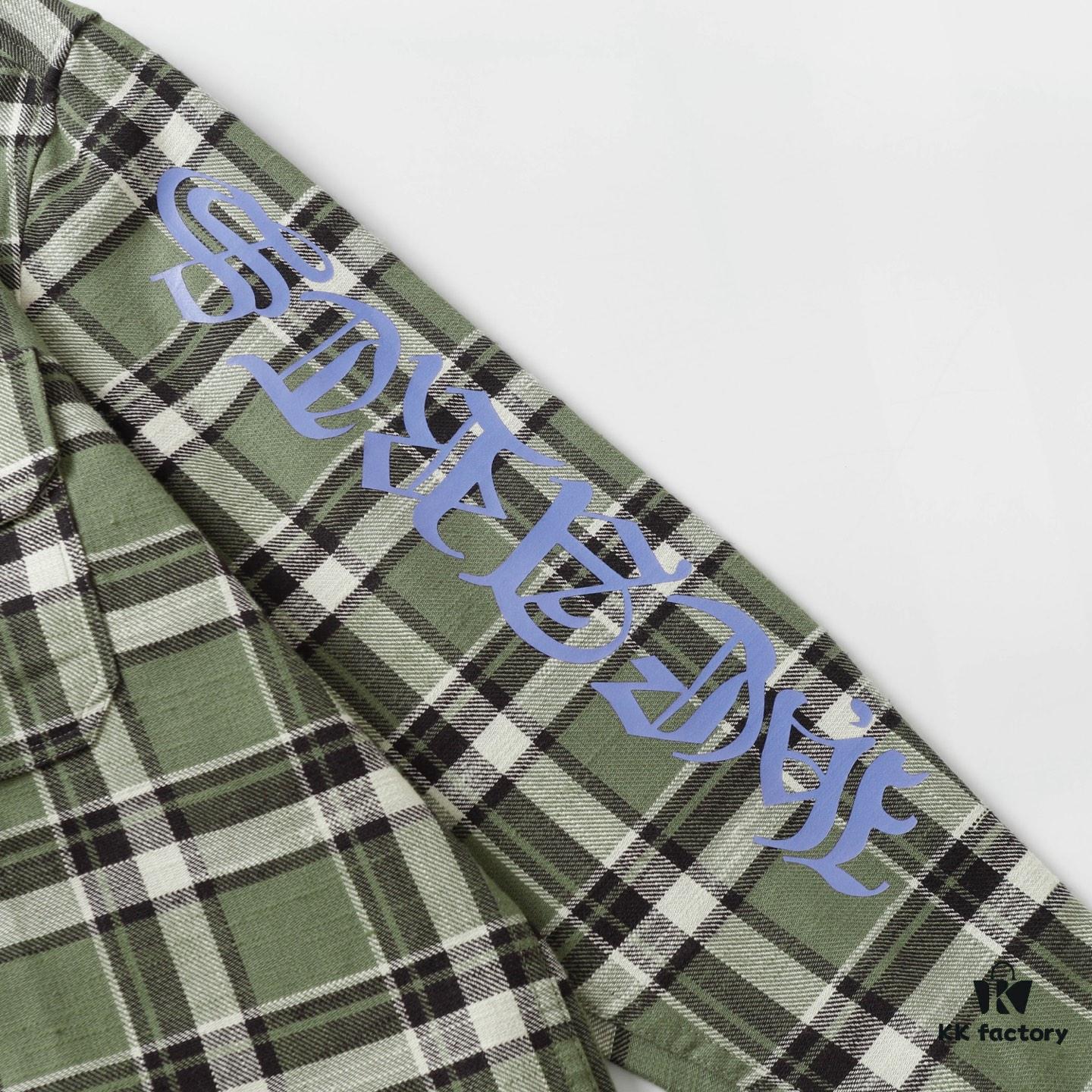 6931a389ccd8ab3d7af97c75 Chrome Hearts 24FW New Striped Plaid Patchwork Button Silver Accented Cardigan Shirt