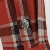 6931a38accd8ab3d7af97c85 24FW Chrome Hearts New Striped Plaid Patchwork Silver Button Cardigan Shirt