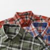 6931a38accd8ab3d7af97c88 24FW Chrome Hearts New Striped Plaid Patchwork Silver Button Cardigan Shirt