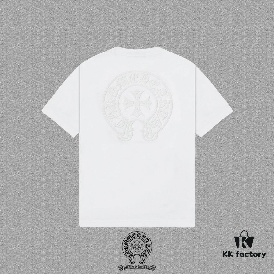 6931a38cccd8ab3d7af97cb6 CH Chrome Hearts 2025FW Short Sleeve T-Shirt with Arched Bridge Embroidery and Hollow Stitching, Premium 26s Double-Yarn 300g Fabric, Heavyweight Material, Custom Ribbed Trim with Matching Dye, Full Triple Labeling, Unisex Design