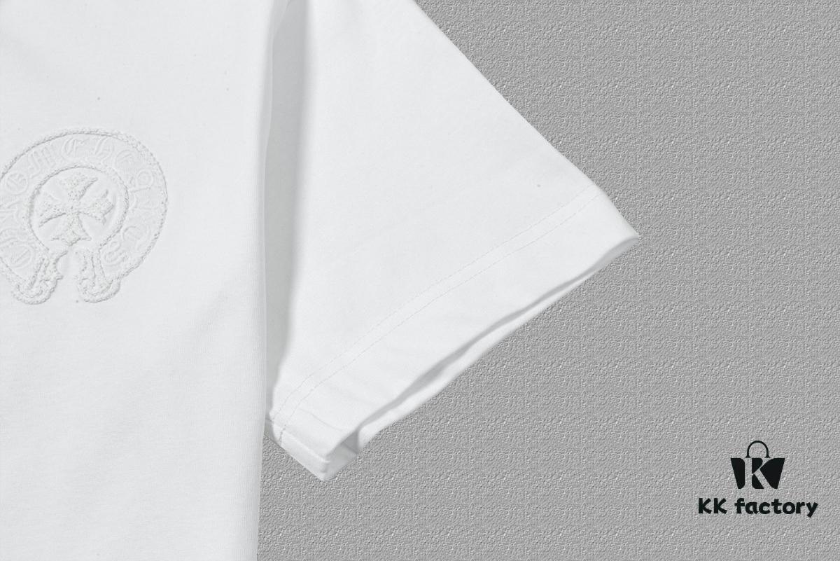 6931a38dccd8ab3d7af97cbb CH Chrome Hearts 2025FW Short Sleeve T-Shirt with Arched Bridge Embroidery and Hollow Stitching, Premium 26s Double-Yarn 300g Fabric, Heavyweight Material, Custom Ribbed Trim with Matching Dye, Full Triple Labeling, Unisex Design
