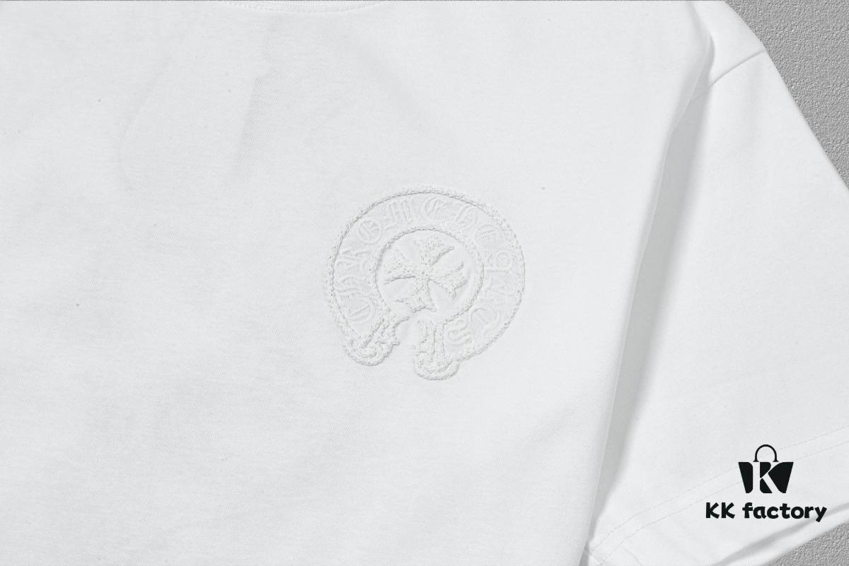 6931a38dccd8ab3d7af97cbc CH Chrome Hearts 2025FW Short Sleeve T-Shirt with Arched Bridge Embroidery and Hollow Stitching, Premium 26s Double-Yarn 300g Fabric, Heavyweight Material, Custom Ribbed Trim with Matching Dye, Full Triple Labeling, Unisex Design