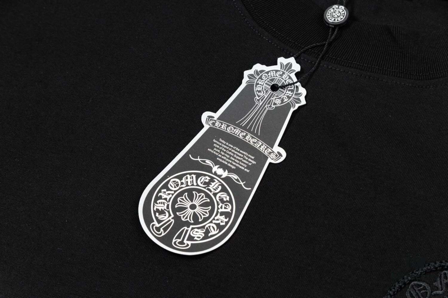 6931a38dccd8ab3d7af97cc5 CH Chrome Hearts 2025FW Short Sleeve T-Shirt with Arch Bridge Embroidery and Hollow Stitch, Premium 26s Double Yarn 300g Fabric, Heavyweight Material, Custom Stretch Ribbing Dyed in Same Dye Bath, Complete Three Labels, Unisex Design