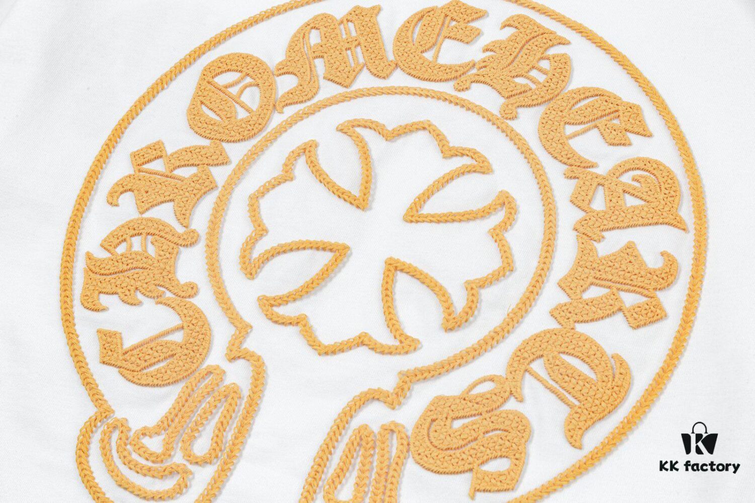 6931a38eccd8ab3d7af97cd5 CH Chrome Hearts 2025FW Short Sleeve T-Shirt with Arched Bridge Embroidery and Hollow Stitching, Premium 26s Double Yarn 300g Fabric, Heavyweight Material with Custom Ribbed Knit Cuffs Dyed in Same Dye Lot, Full Triple Labeling, Unisex Design