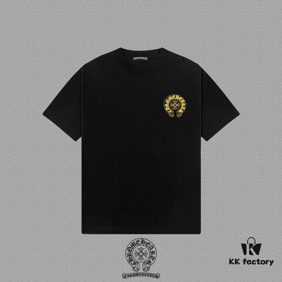 6931a38eccd8ab3d7af97cd6 CH Chrome Hearts 2025FW Short Sleeve T-Shirt with Arch Bridge Embroidery and Hollow-Out Design, Premium 26s Double-Yarn 300g Fabric, Heavyweight Material, Custom Spandex Ribbing Dyed in Same Dye Batch, Complete Three-Label Set, Unisex Style