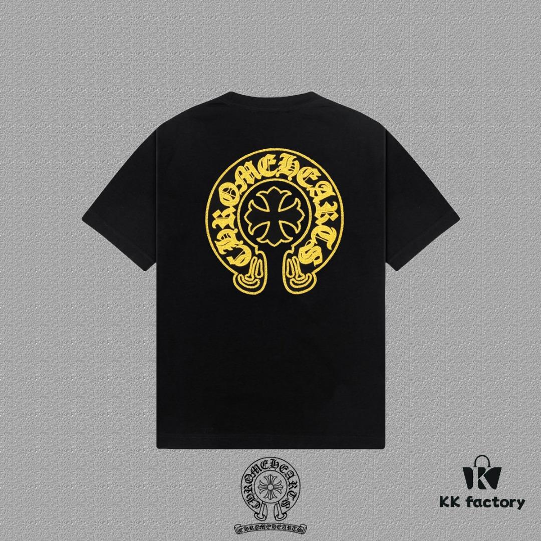 6931a38eccd8ab3d7af97cd7 CH Chrome Hearts 2025FW Short Sleeve T-Shirt with Arch Bridge Embroidery and Hollow-Out Design, Premium 26s Double-Yarn 300g Fabric, Heavyweight Material, Custom Spandex Ribbing Dyed in Same Dye Batch, Complete Three-Label Set, Unisex Style