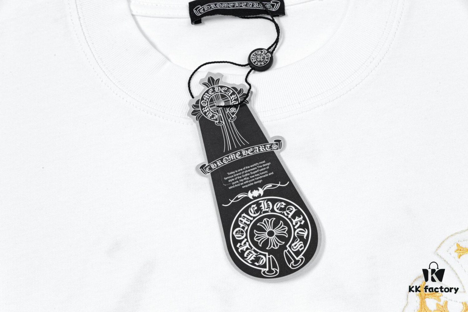 6931a38fccd8ab3d7af97ce5 CH Chrome Hearts 2025FW Short Sleeve T-Shirt with Applique Embroidery, Premium 26s Double Yarn 300g Fabric, Heavyweight Material, Custom Stretch Ribbing Dyed in Same Dye Batch, Complete Three-Label Set, Unisex Design