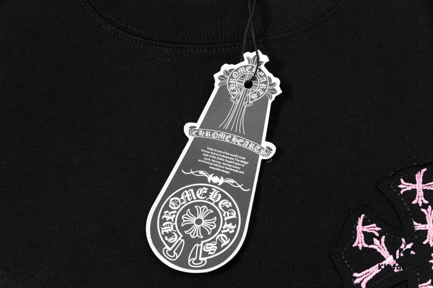 6931a38fccd8ab3d7af97cf1 CH Chrome Hearts 2025FW Short Sleeve T-Shirt with Applique Embroidery, Premium 26s Double Yarn 300g Fabric, Heavyweight Material, Custom Spandex Rib Knit Dyed Together, Complete Three Labels, Unisex Style