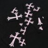 6931a390ccd8ab3d7af97cf6 CH Chrome Hearts 2025FW Short Sleeve T-Shirt with Applique Embroidery, Premium 26s Double Yarn 300g Fabric, Heavyweight Material, Custom Spandex Rib Knit Dyed Together, Complete Three Labels, Unisex Style