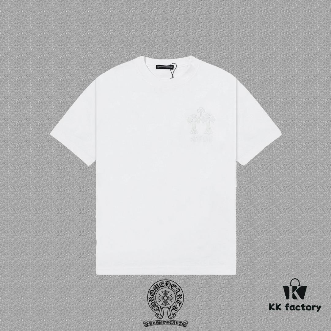 6931a390ccd8ab3d7af97cf7 CH Chrome Hearts 2025FW Short Sleeve T-Shirt with Arch Bridge Embroidery, Premium 26s Double Yarn 300g Fabric, Heavyweight Material, Custom Jersey Ribbing Dyed in Same Dye Batch, Three Labels Included, Unisex Design