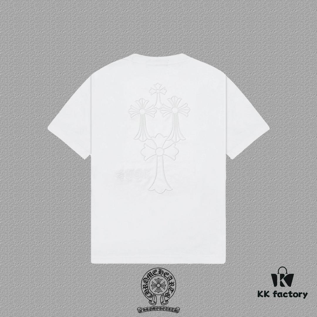 6931a390ccd8ab3d7af97cf8 CH Chrome Hearts 2025FW Short Sleeve T-Shirt with Arch Bridge Embroidery, Premium 26s Double Yarn 300g Fabric, Heavyweight Material, Custom Jersey Ribbing Dyed in Same Dye Batch, Three Labels Included, Unisex Design