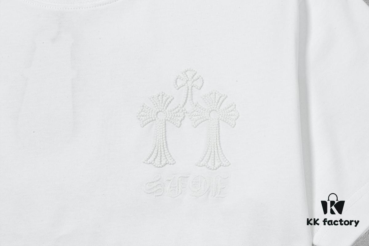 6931a390ccd8ab3d7af97cfe CH Chrome Hearts 2025FW Short Sleeve T-Shirt with Arch Bridge Embroidery, Premium 26s Double Yarn 300g Fabric, Heavyweight Material, Custom Jersey Ribbing Dyed in Same Dye Batch, Three Labels Included, Unisex Design