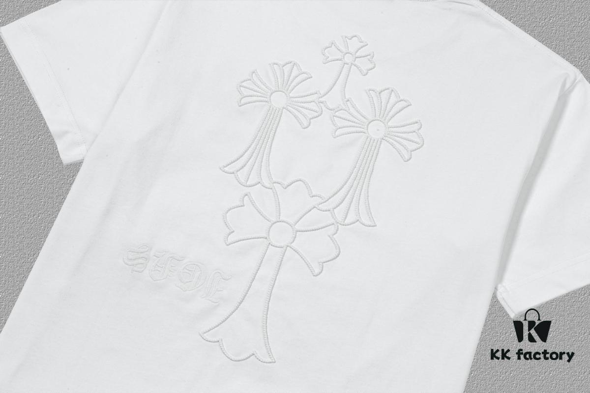 6931a390ccd8ab3d7af97d02 CH Chrome Hearts 2025FW Short Sleeve T-Shirt with Arch Bridge Embroidery, Premium 26s Double Yarn 300g Fabric, Heavyweight Material, Custom Jersey Ribbing Dyed in Same Dye Batch, Three Labels Included, Unisex Design