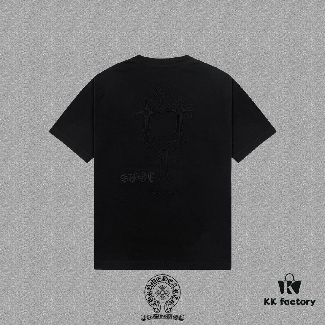 6931a391ccd8ab3d7af97d06 CH Chrome Hearts 2025FW Short Sleeve T-Shirt with Arch Bridge Embroidery, Premium 26s Double Yarn 300g Fabric, Heavyweight Material, Custom Ribbed Knit with Matching Dye, Complete Three Labels, Unisex Design