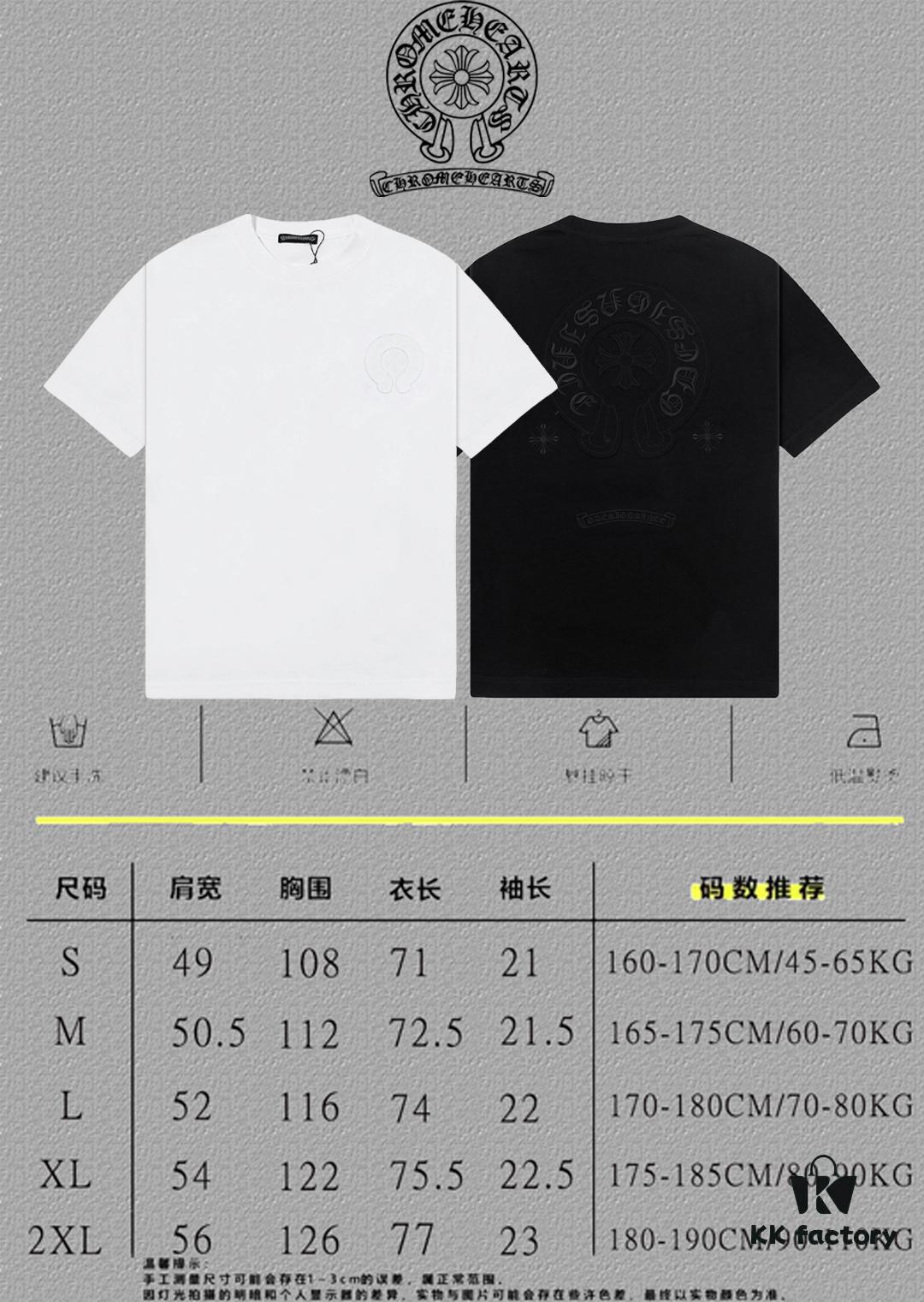 6931a392ccd8ab3d7af97d22 CH Chrome Hearts 2025FW Short Sleeve T-Shirt with Applique Embroidery, Premium 26s Double Yarn 300g Fabric, Heavyweight Material, Custom Lycra Ribbing Dyed in Same Dye Lot, Complete Three Labels, Unisex Design