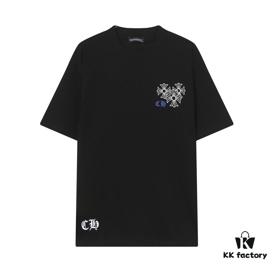 6931a393ccd8ab3d7af97d2e CH Crocodile Heart 25SS Early Spring New Arrival Sanskrit Print Embroidery Logo Round Neck T-Shirt, Unisex