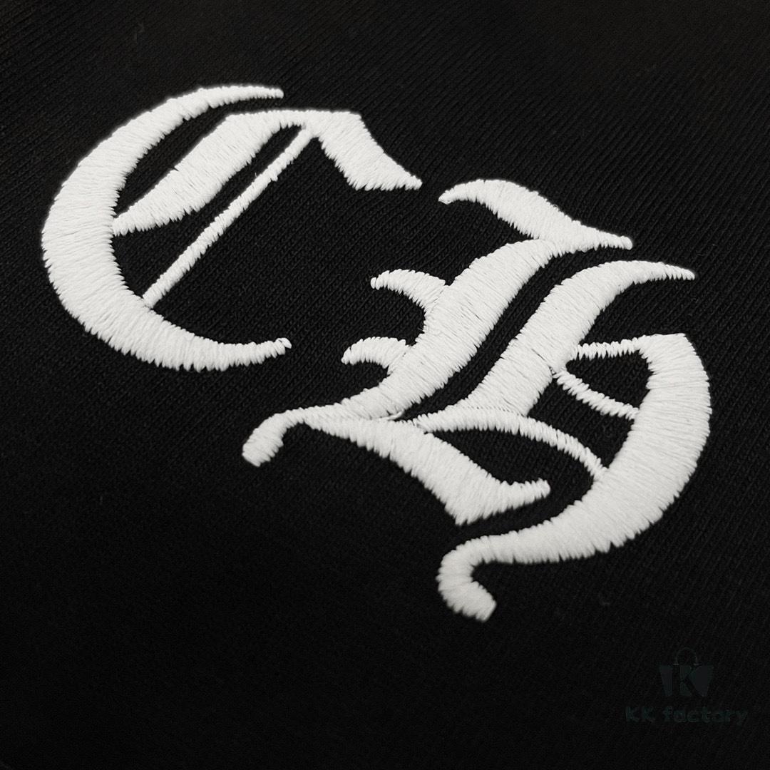 6931a393ccd8ab3d7af97d31 CH Crocodile Heart 25SS Early Spring New Arrival Sanskrit Print Embroidery Logo Round Neck T-Shirt, Unisex