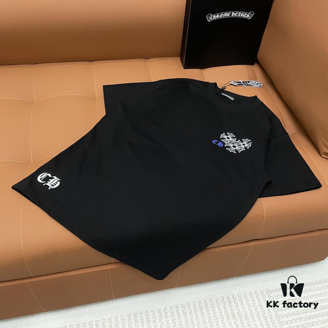 6931a393ccd8ab3d7af97d3c CH Crocodile Heart 25SS Spring Collection Sanskrit Embroidery Logo Heavyweight Washed Short Sleeve Round Neck T-Shirt Unisex