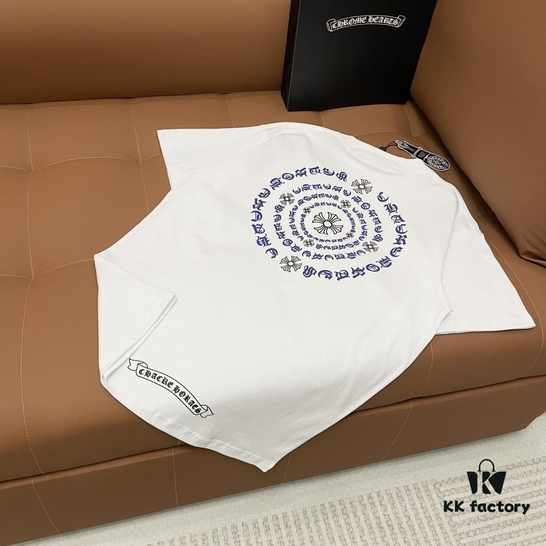 6931a393ccd8ab3d7af97d3e CH Crocodile 25SS Early Spring New Arrival Sanskrit Print Embroidery Logo Heavyweight Washed Short Sleeve Round Neck T-Shirt Unisex