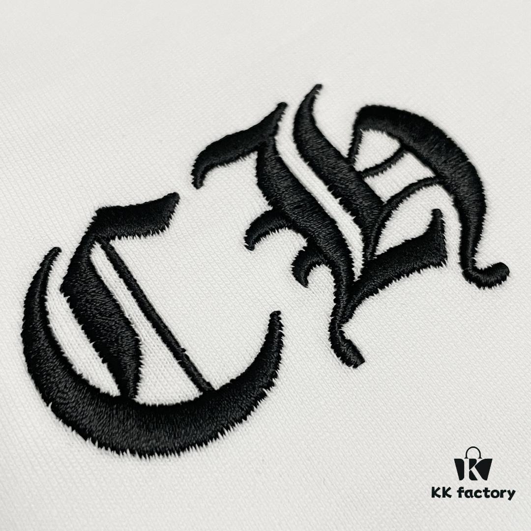 6931a394ccd8ab3d7af97d41 CH Crocodile 25SS Early Spring New Arrival Sanskrit Print Embroidery Logo Heavyweight Washed Short Sleeve Round Neck T-Shirt Unisex