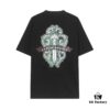 6931a394ccd8ab3d7af97d4a CH Crooked Heart 25SS Spring Collection Sanskrit 3D Embroidered Logo Heavyweight Washed Short Sleeve Round Neck T-Shirt Unisex