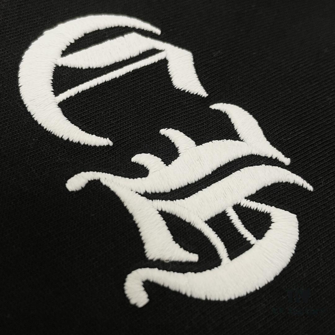 6931a395ccd8ab3d7af97d52 CH Crocodile Heart 25SS Early Spring New Arrival Sanskrit 3D Embroidered Logo Short Sleeve Round Neck T-Shirt Unisex