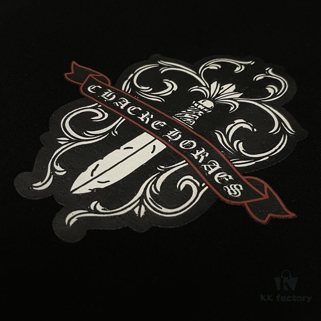 6931a395ccd8ab3d7af97d53 CH Crocodile Heart 25SS Early Spring New Arrival Sanskrit 3D Embroidered Logo Short Sleeve Round Neck T-Shirt Unisex