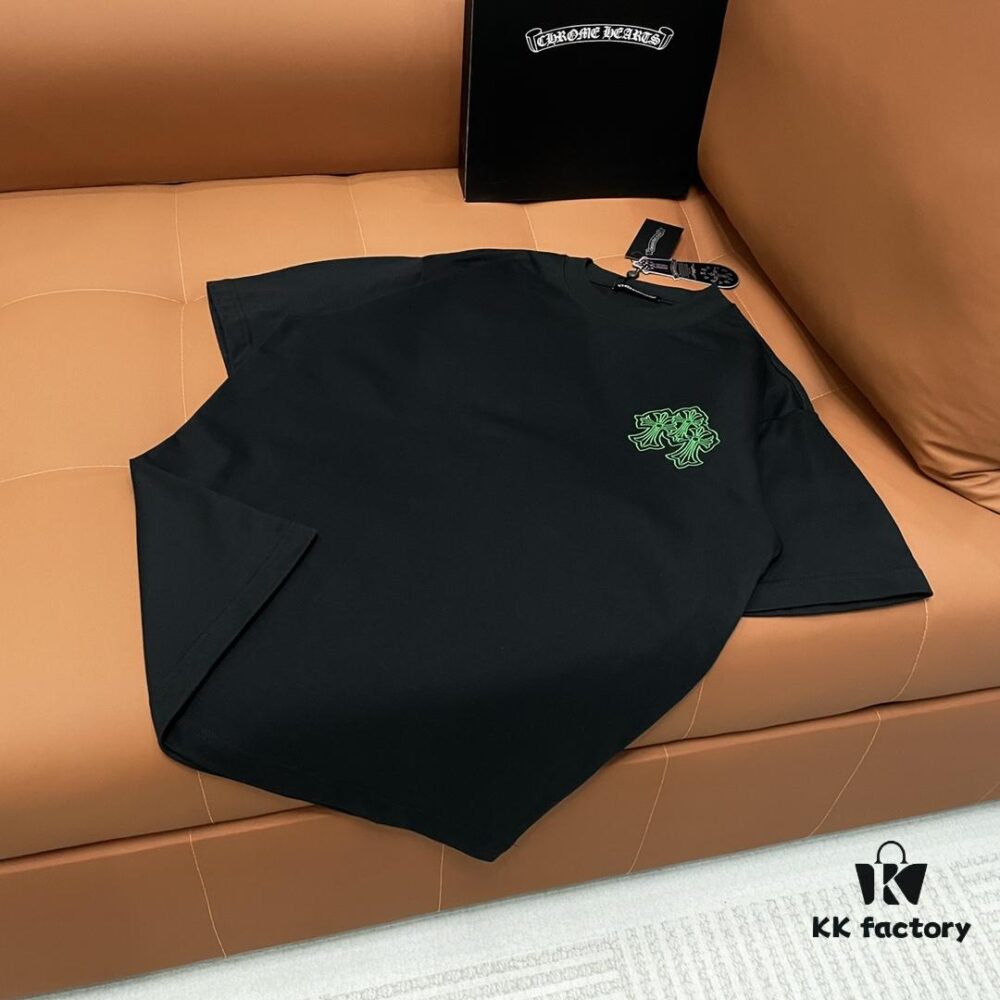 6931a395ccd8ab3d7af97d61 CH Crocodile Heart Graffiti Embroidery Sanskrit Logo Heavyweight 320g Pure Cotton Crew Neck T-Shirt Unisex