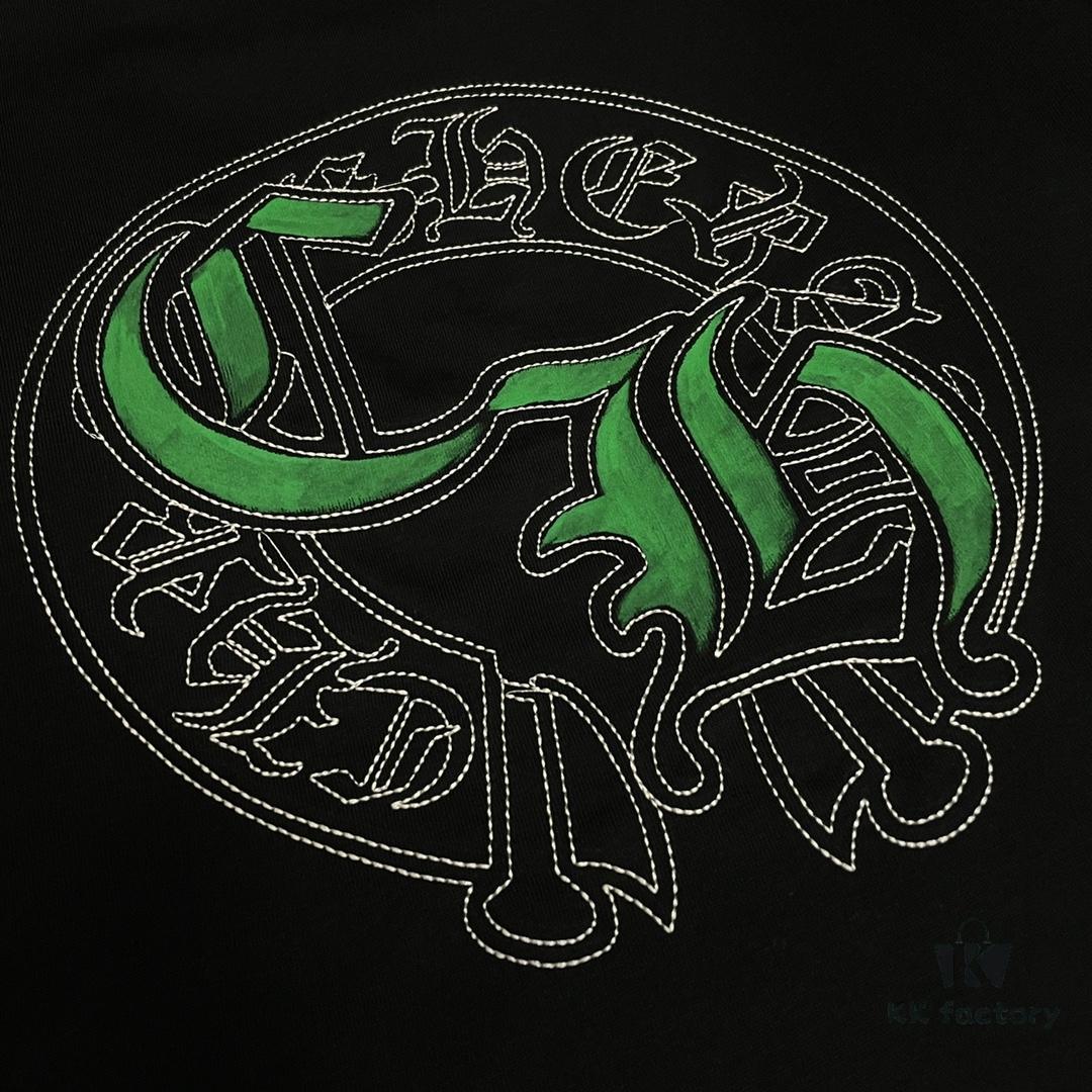 6931a396ccd8ab3d7af97d64 CH Crocodile Heart Graffiti Embroidery Sanskrit Logo Heavyweight 320g Pure Cotton Crew Neck T-Shirt Unisex