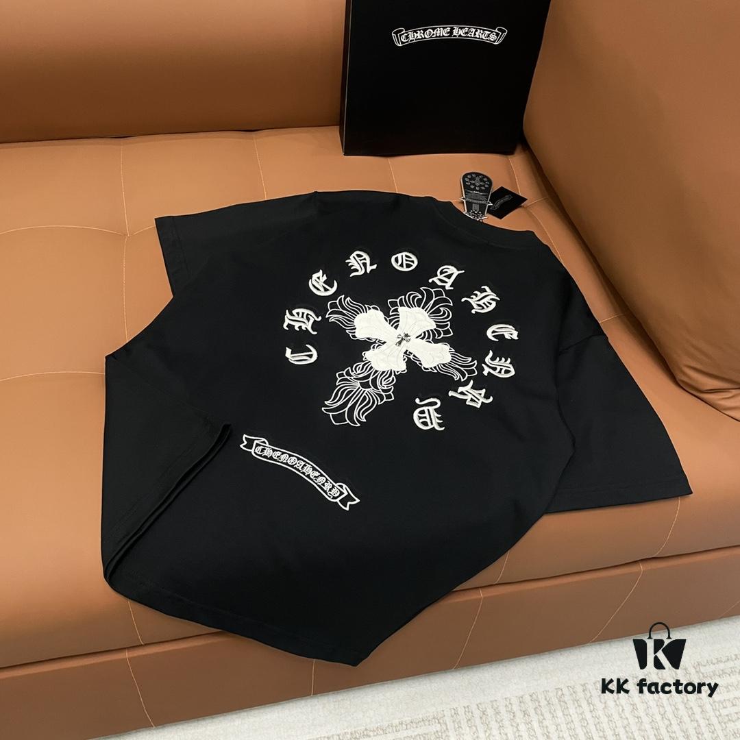 6931a397ccd8ab3d7af97d83 CH Crocodile Heavy Metal Embroidered Logo Short Sleeve Round Neck T-Shirt Unisex Lightweight Luxury High-Quality 320g Double Cotton Fabric