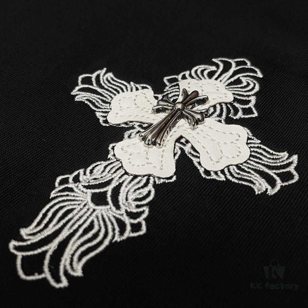 6931a397ccd8ab3d7af97d85 CH Crocodile Heavy Metal Embroidered Logo Short Sleeve Round Neck T-Shirt Unisex Lightweight Luxury High-Quality 320g Double Cotton Fabric