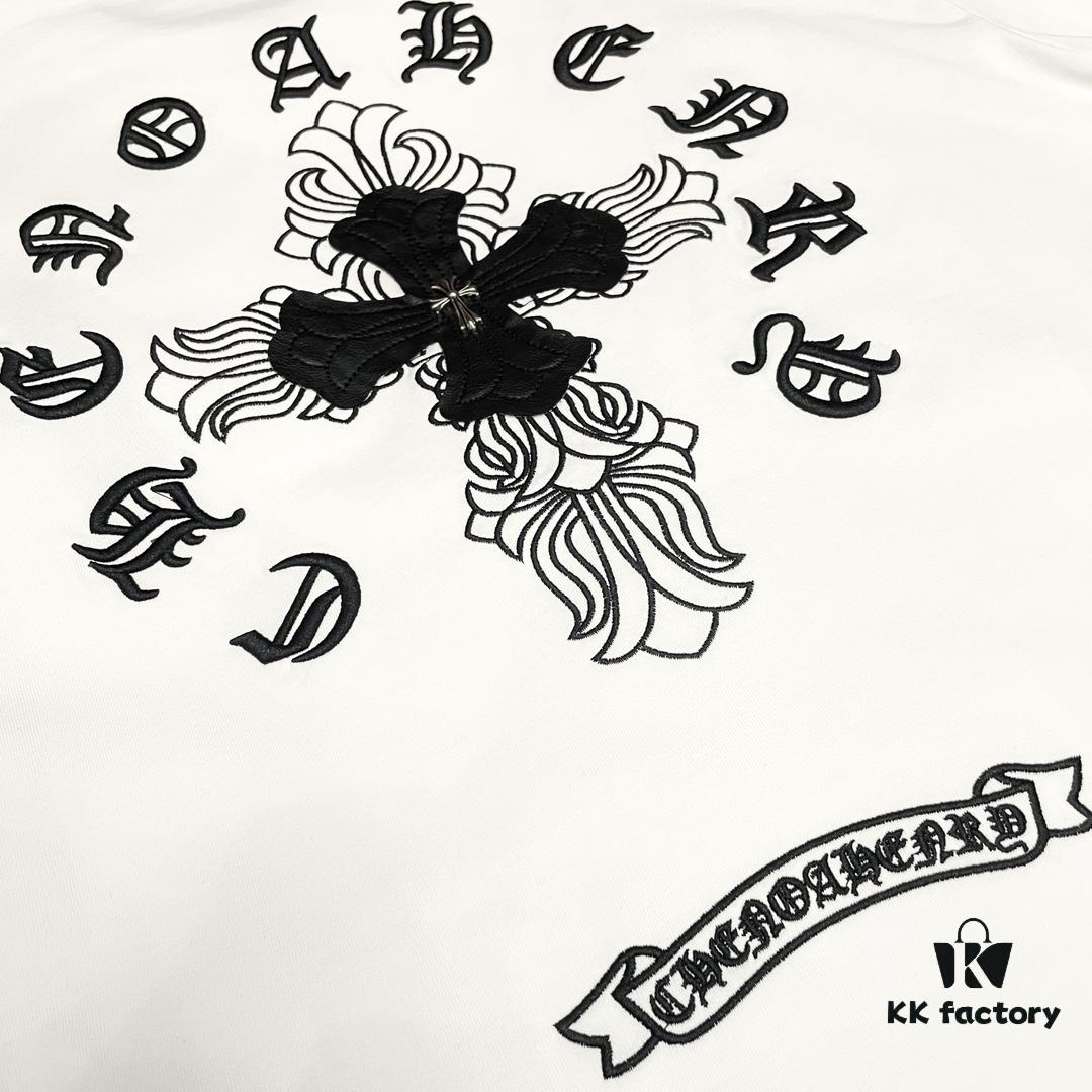 6931a398ccd8ab3d7af97d8f CH➡️ Chrome Hearts Heavyweight Embroidered Logo Short Sleeve Round Neck T-Shirt Unisex