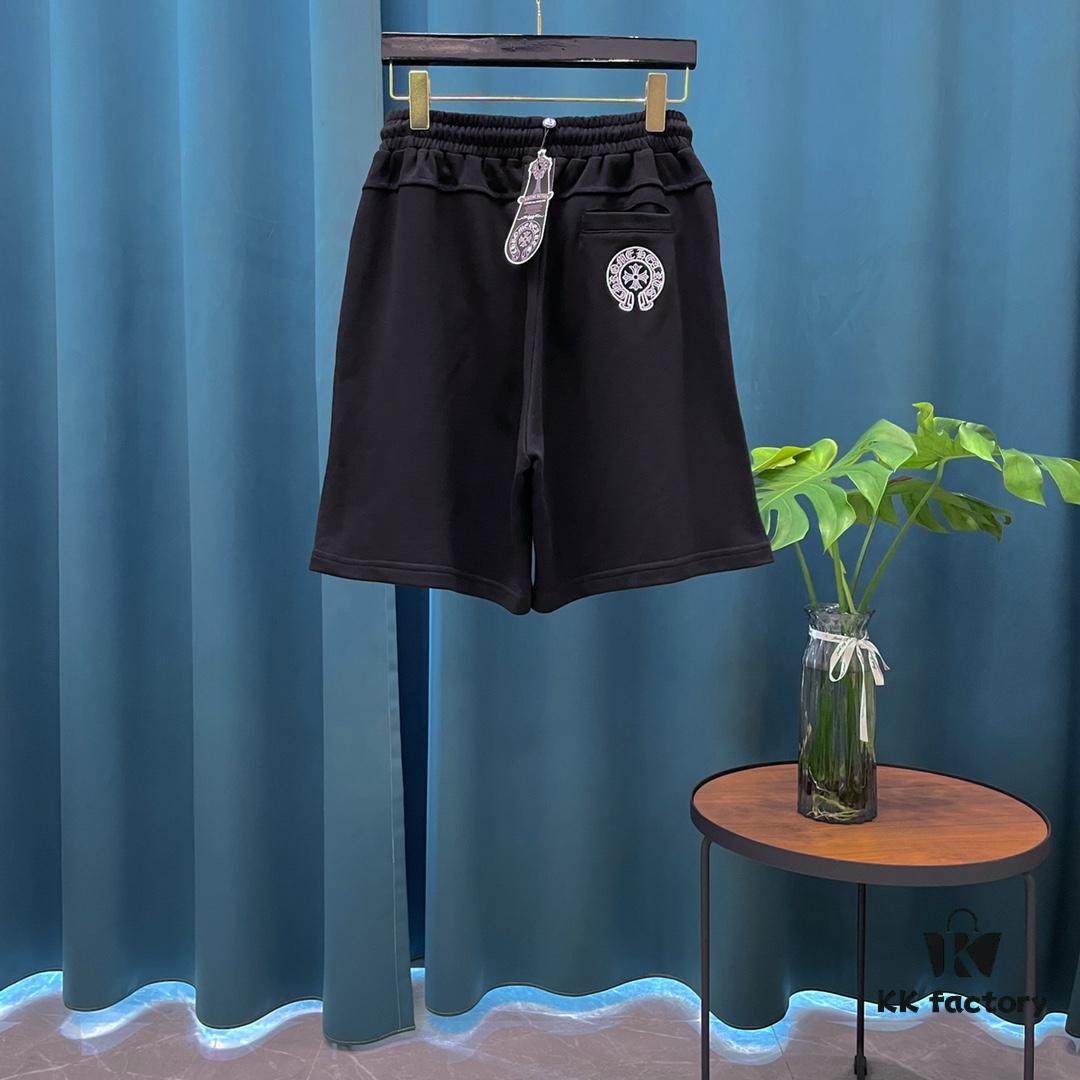 CH Cross - Heavy Hardware, Faux Leather Patch, Embroidered Horse Letter Leisure Shorts
