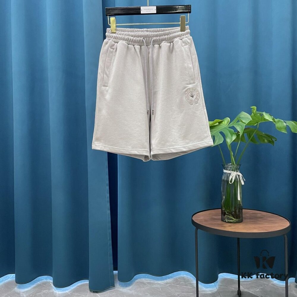 6931a39cccd8ab3d7af97de1 Chrome Hearts Heavy Hardware Cross Horseshoe Letter Embroidery Casual Shorts