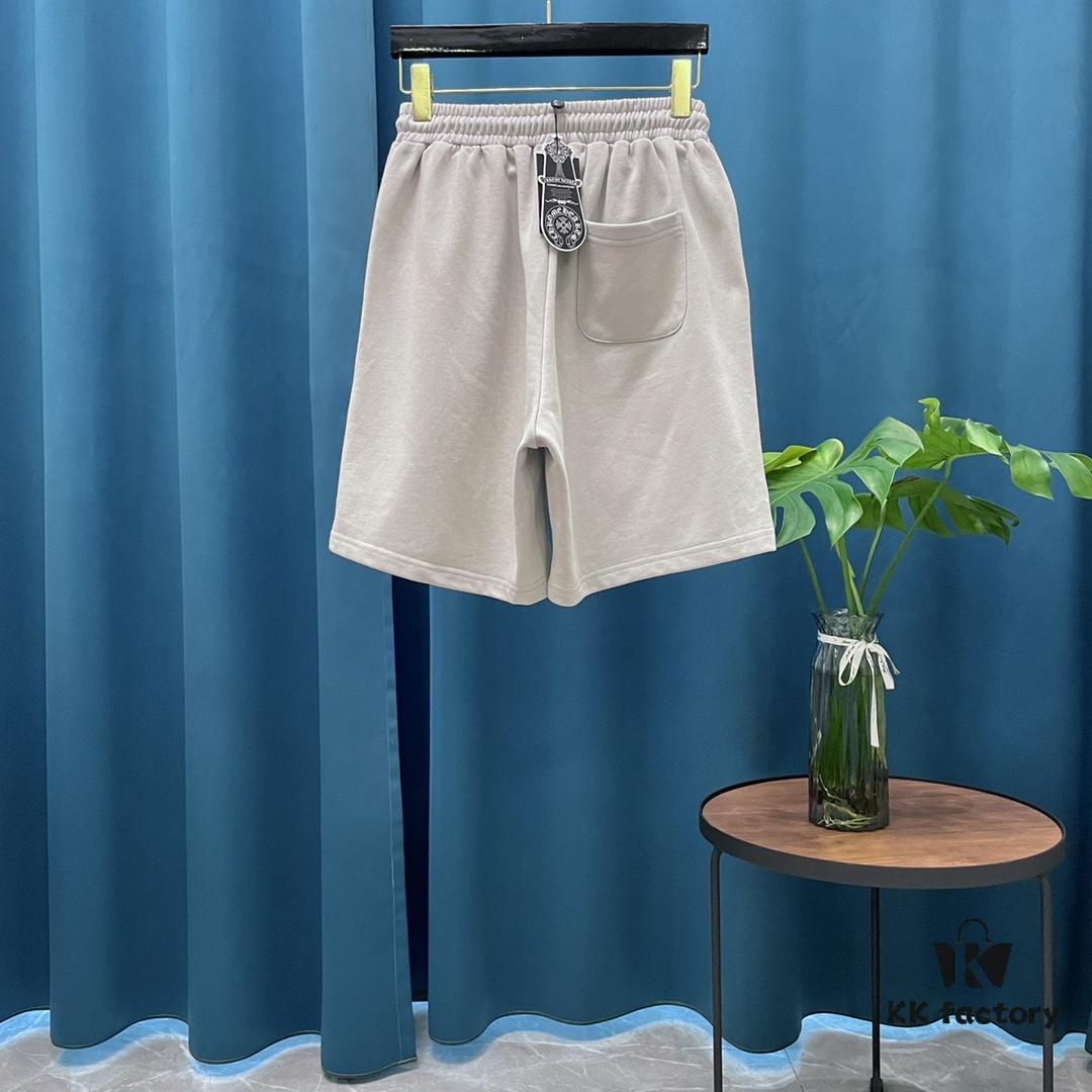 6931a39cccd8ab3d7af97de6 Chrome Hearts Heavy Hardware Cross Horseshoe Letter Embroidery Casual Shorts
