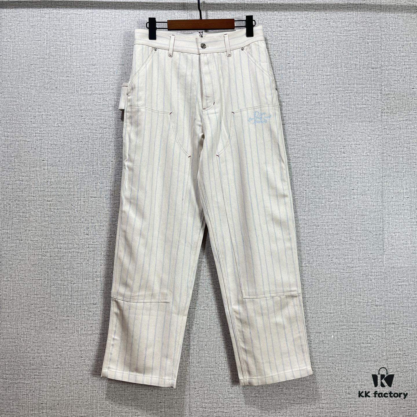 6931a39dccd8ab3d7af97df3 Christian Dior 25SS Spring New Arrival Canvas Striped Trousers