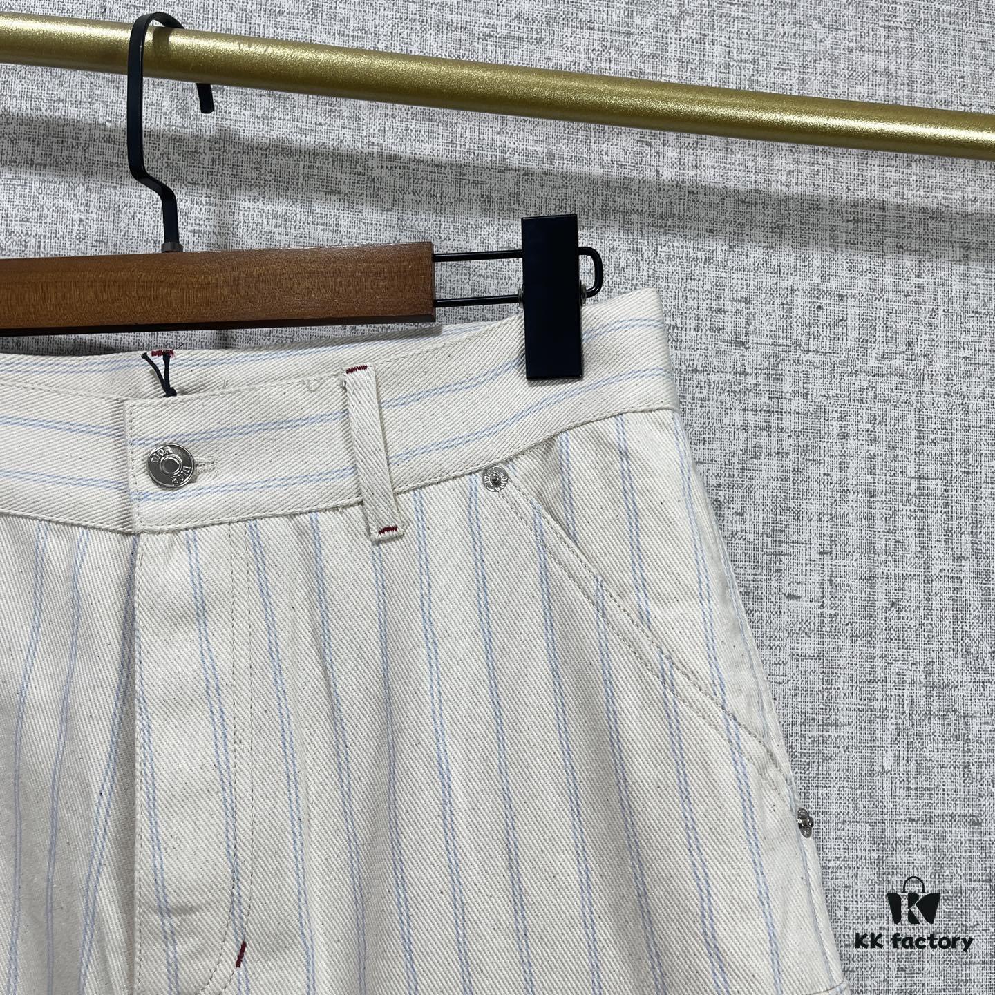 6931a39dccd8ab3d7af97df6 Christian Dior 25SS Spring New Arrival Canvas Striped Trousers