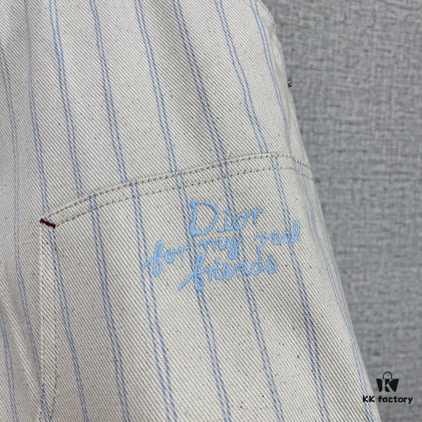 6931a39dccd8ab3d7af97df7 Christian Dior 25SS Spring New Arrival Canvas Striped Trousers