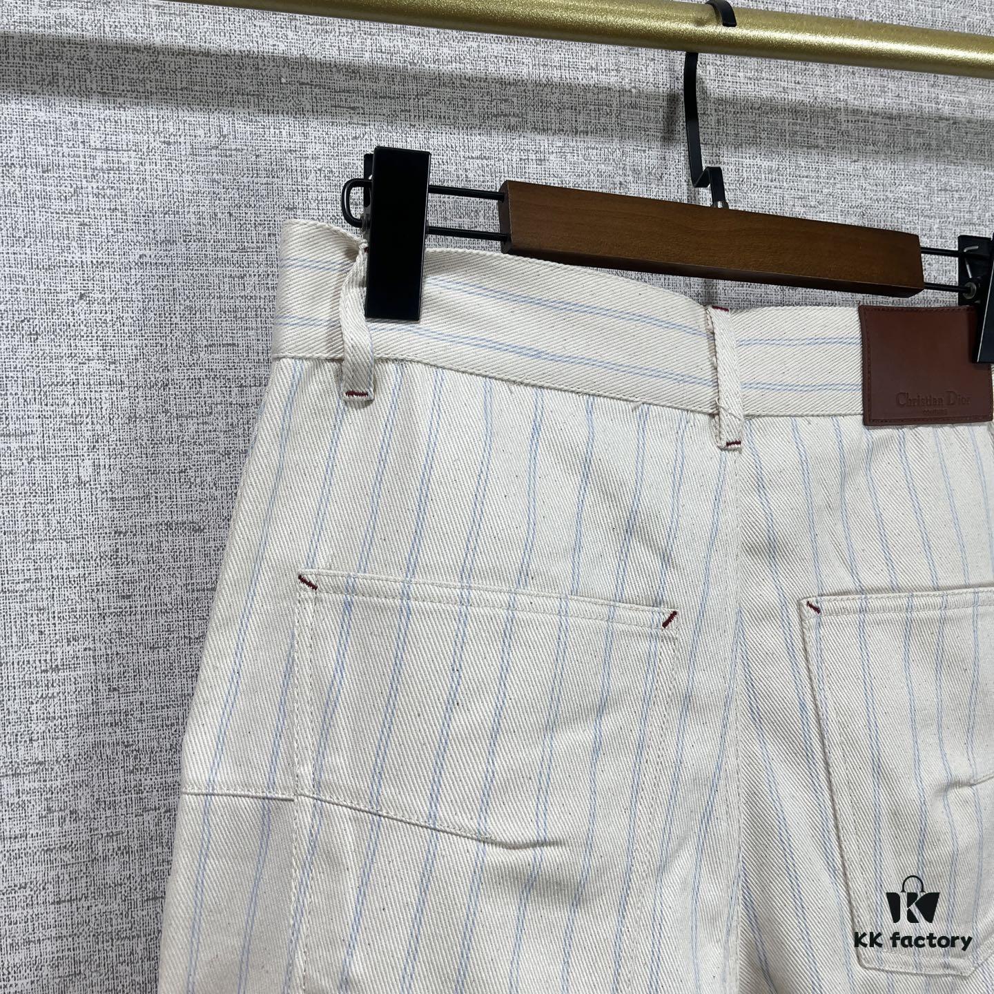 6931a39dccd8ab3d7af97df9 Christian Dior 25SS Spring New Arrival Canvas Striped Trousers