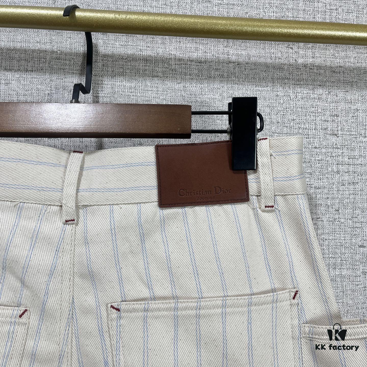 6931a39eccd8ab3d7af97dfb Christian Dior 25SS Spring New Arrival Canvas Striped Trousers